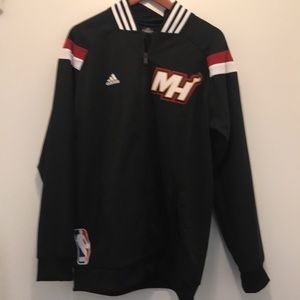 Miami Heat Mens L Adidas On Court Warm Up Jacket
